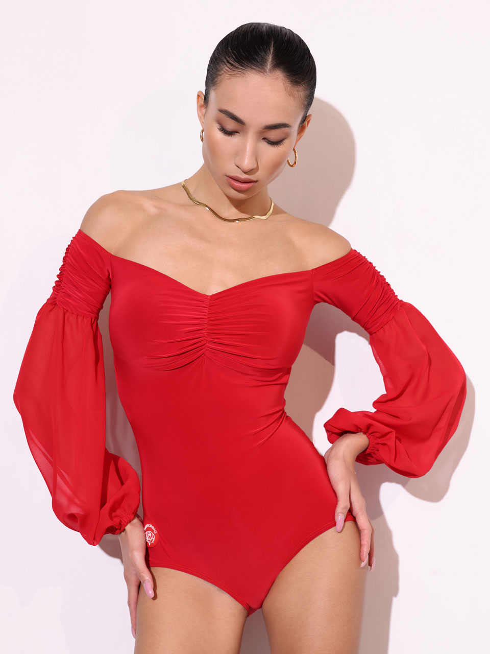 Leotard Operto Rosso